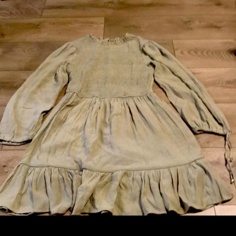 Olive-colored women's dress